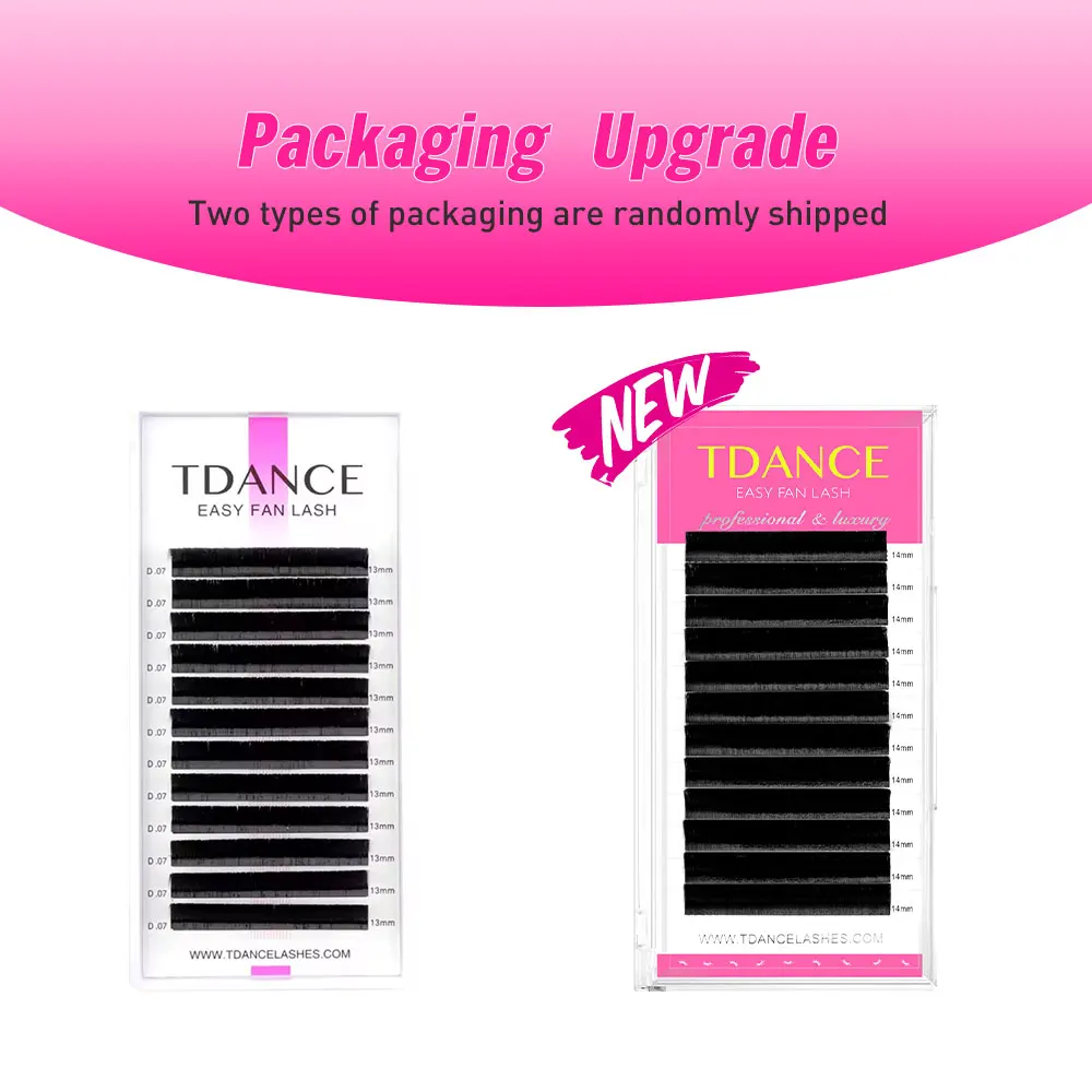 TDANCE 10pcs/lot Soft Rapid Blooming Volume Eyelash Extensions Self Fanning Fast Fan Individual Lashes Rapid Automatic Blooming