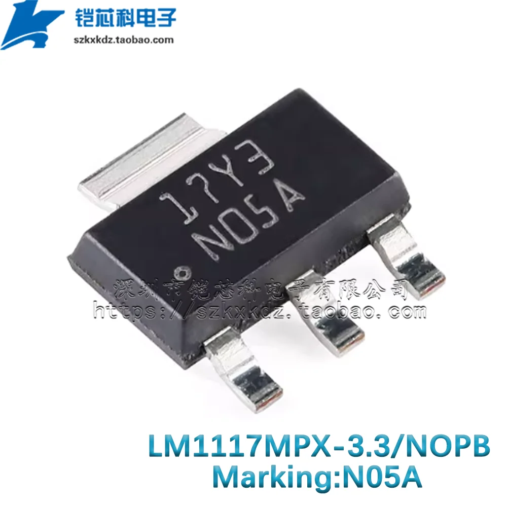 10Pcs New Original LM1117MPX-3.3 /NOPB LM117MPX LM1117MP-3.3 SMD SOT-223 IC AMS1117 117 3.3V 800MA Low-Dropout Linear Regulator