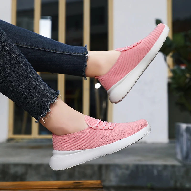 Men's Breathable Knit Walking Shoes, Lightweight Casual Sneakers for Outdoor Walking, Commuting and Daily Wear