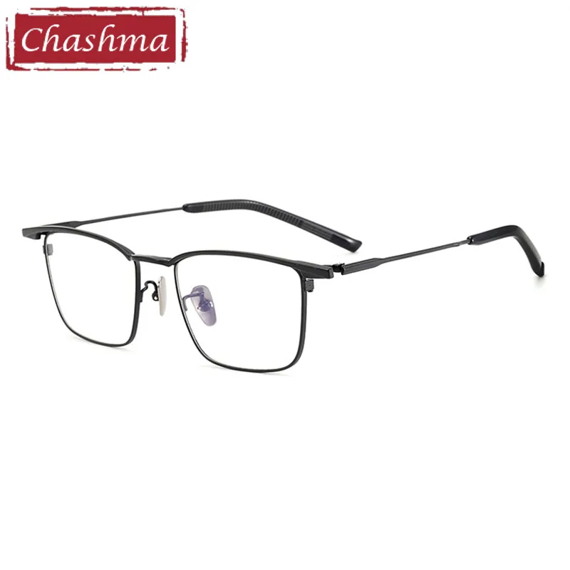 Chashma Men Elegant Eyeglasses Optical Pure Titanium Prescription Glasses Frame Top Quality Elegant Eyewear Women Spectacles