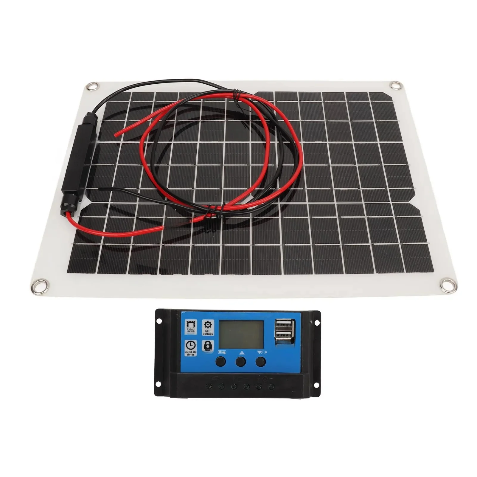 Kit de panneaux solaires étanches pour camping-car, 300W DC, 12V, 24V, 50A, IP67, panneaux solaires pour location élevée, contrôleur de chargeur solaire pour montres