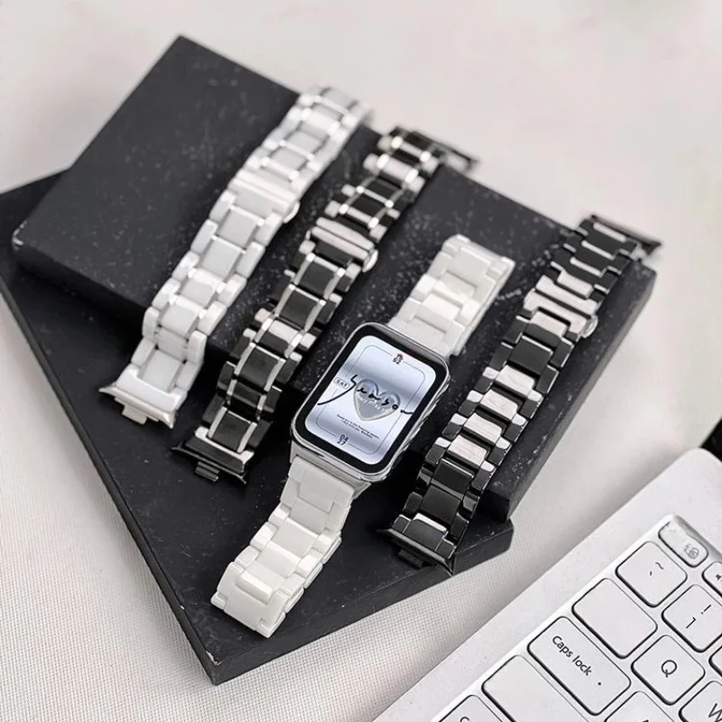 Ceramiczne paski do zegarków z serii ceramicznej do opasek Xiaomi Band 10pro 9pro 8pro NFC i zamiennych pasków do zegarków Redmi Watch 6 5 4 — zdjęcie produktu 7
