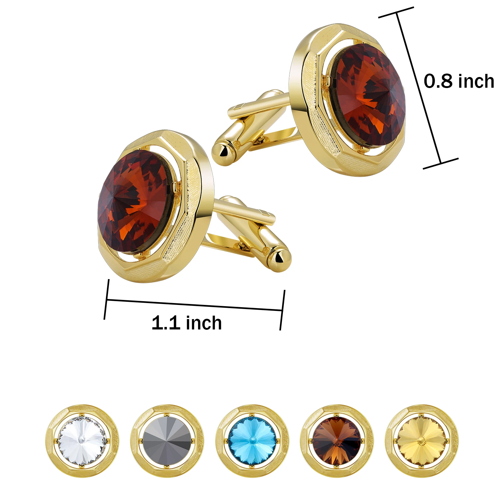 TAIGRAMA Luxury Crystal Cufflinks for Men,  Luxury cufflinks French Shirt For Men's Wedding Business Party Accessories