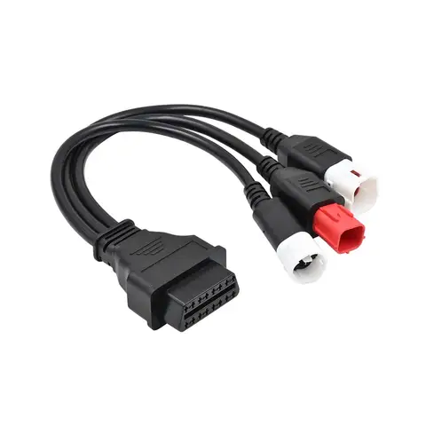 Connecteur de diagnostic OBD2 pour moto, 3 4 6 broches, pour Yamaha 3 broches 4 broches pour Honda 6 broches 3 en 1, adaptateur d'extension de prise OBD