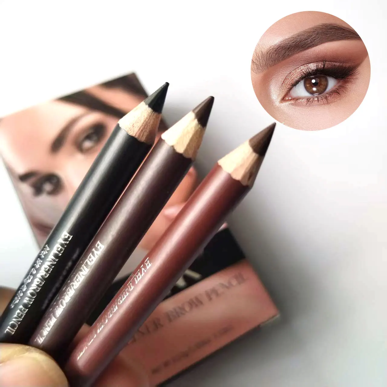 1pc 눈썹 문신 색조 반영구적 눈썹 색조 오래 지속되는 방수 천연 갈색 액체 눈 강화제 Bru가 포함된 눈썹 문신