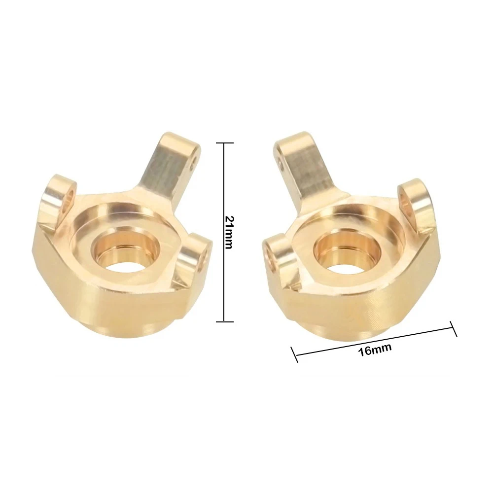 2 Pcs Brass Weighted Steering Cup Brass Steering Knuckle Kit For Axial SCX24 90081 RC Car Upgrade Parts Accessories