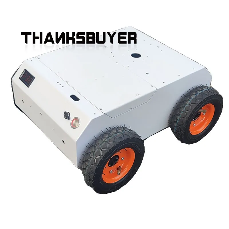 4WD ROS روبوت الهيكل 4 قطعة محرك تشفير عزم دوران عالي 15 كجم الحمولة هيكل الإطارات الهوائية #1