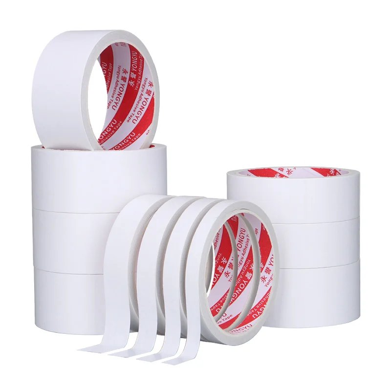 White Super Strong Double Sided Adhesive Tape Paper Strong Ultra-thin High-adhesive Cotton Double-sided Tape for Home Office DIY