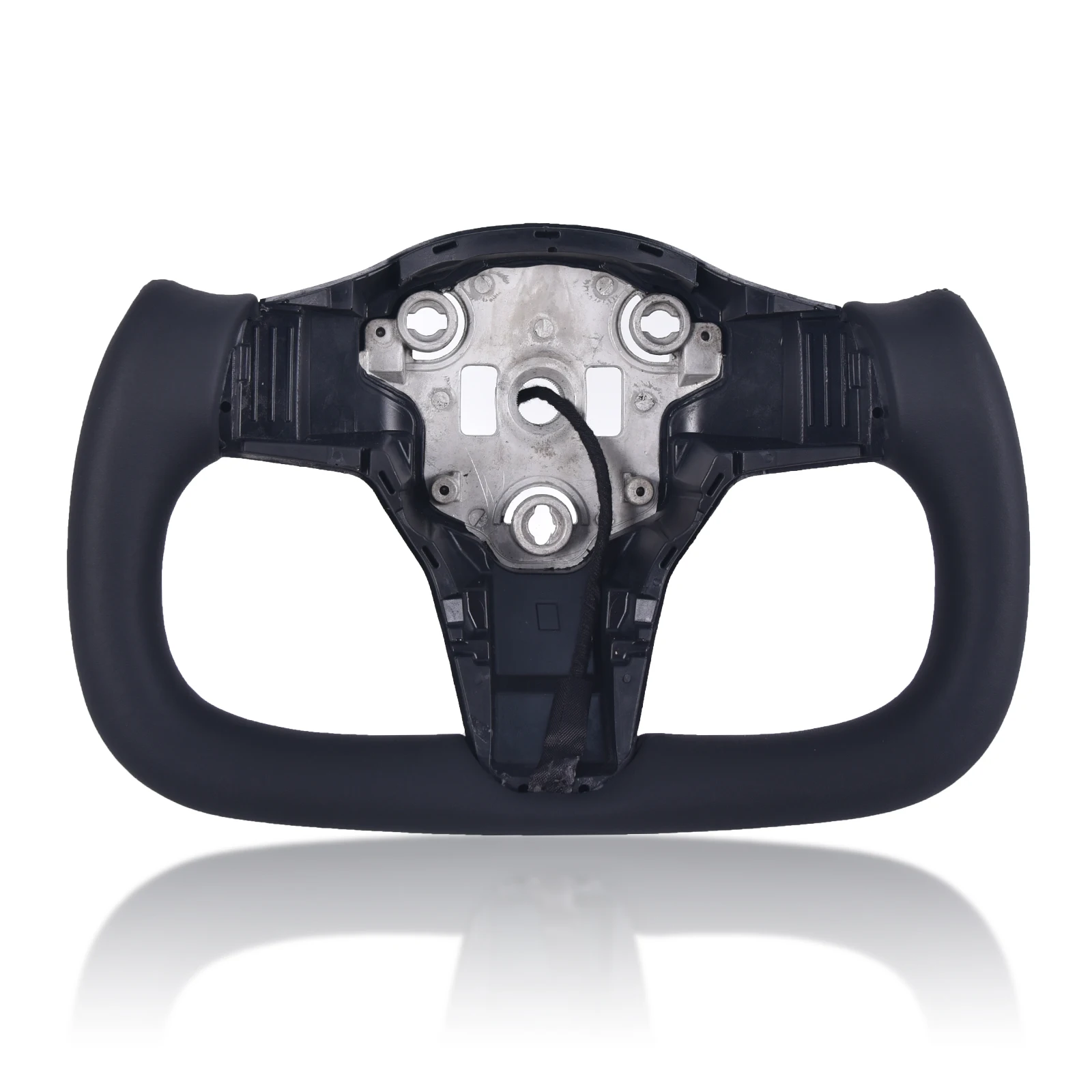 Carbon Fiber Steering Wheel For Tesla with black lether