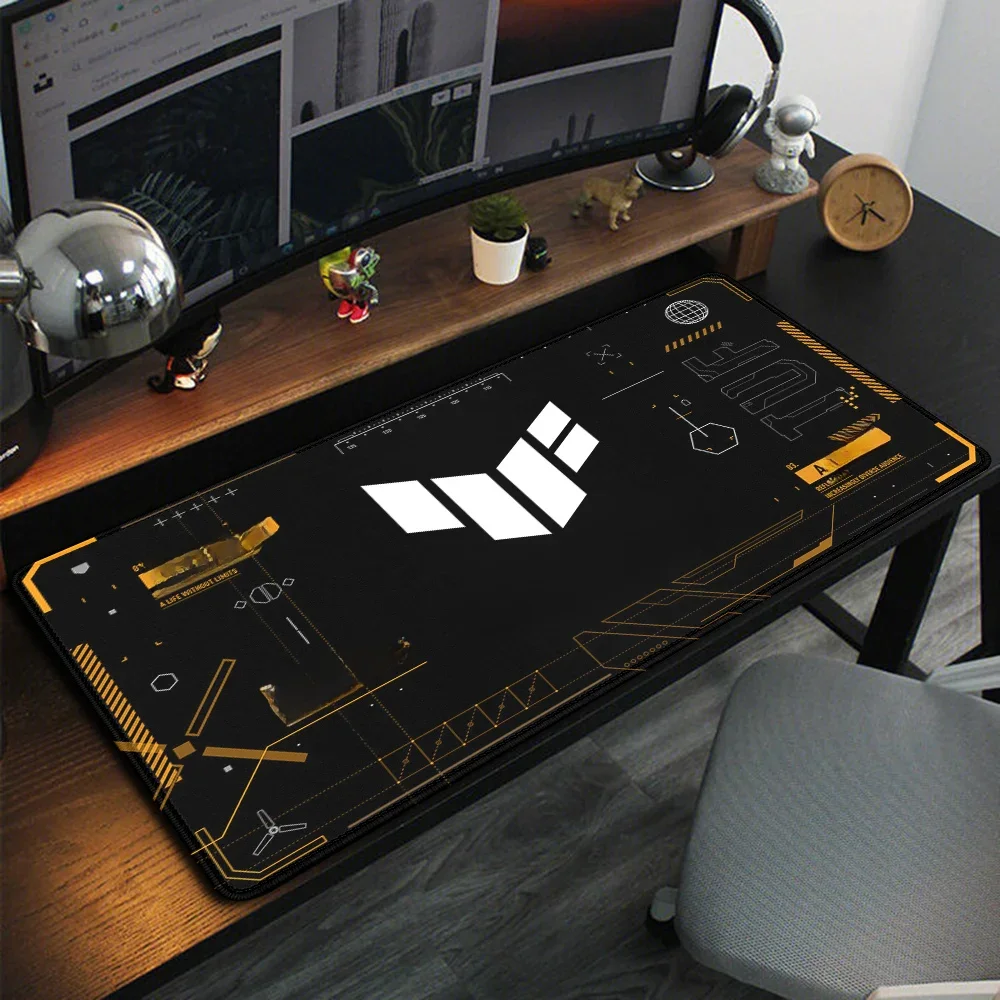 Tapis de souris de jeu TUF média, grand tapis en polymère de bureau, grande base en caoutchouc, ordinateur PC Gamers, bord cousu, sous-souris pour ordinateur portable