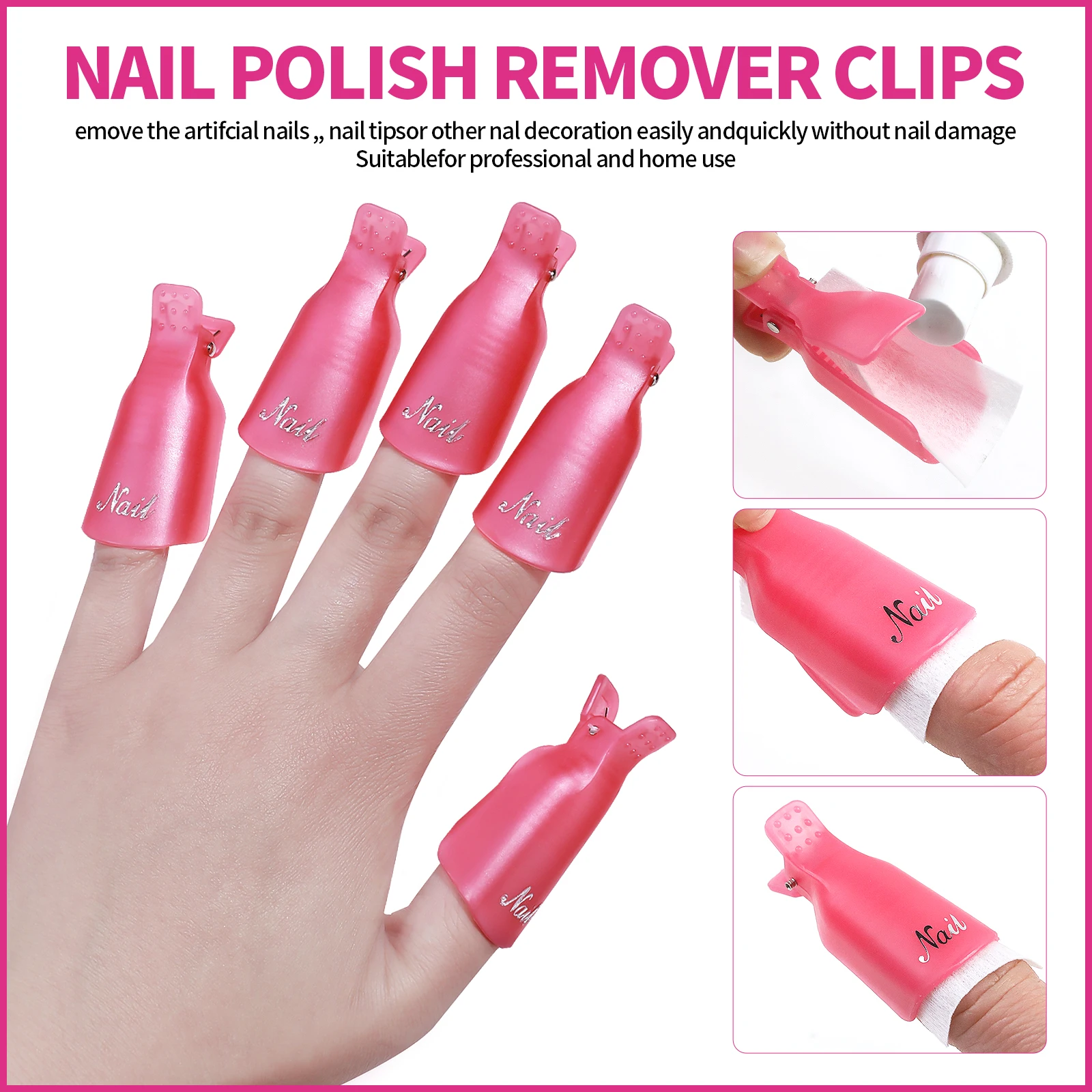 7 قطعة/الحقيبة أدوات الأظافر العناية بالأظافر مجموعة مزيل الأظافر منشفة الأظافر مزيل الأظافر مقاطع تلميع ملف قابلة لإعادة الاستخدام مجموعة مزيل طلاء الأظافر #2