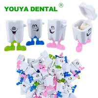 Caja de dientes de bebé de 50 Uds., organizador de dientes de dibujos animados para niños, caja de almacenamiento de dientes de leche de plástico, caja de recuerdo, regalos para el primer diente para bebé