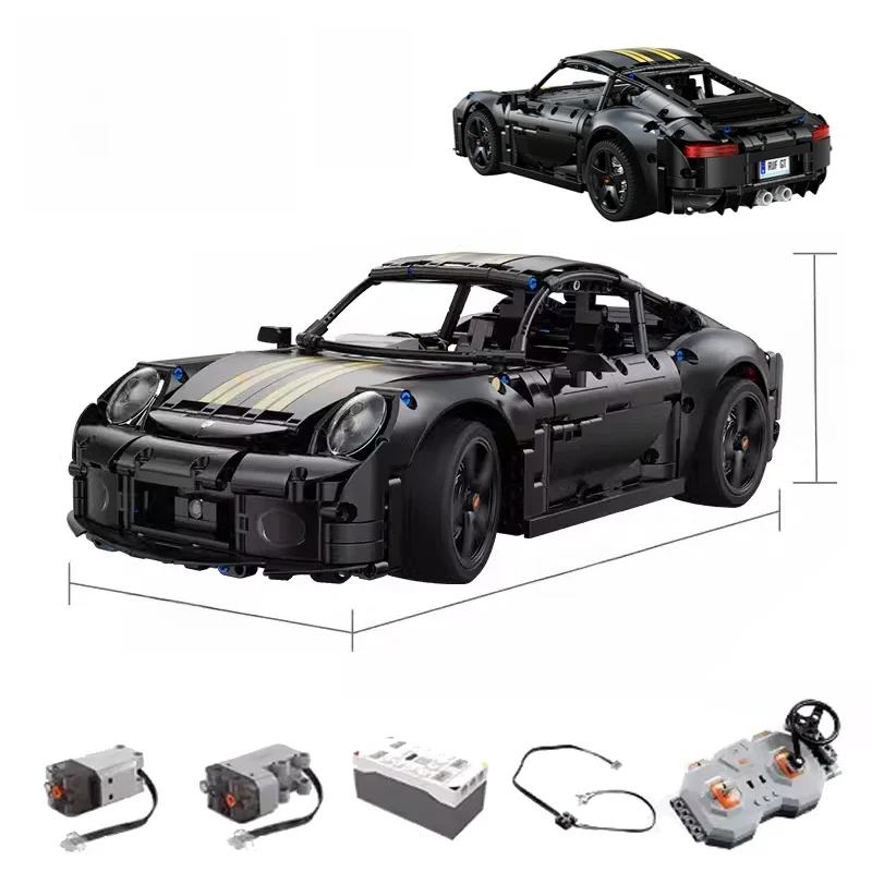Cada 1655 pièces 1:10 nouveau 2024 RC classique allemagne 2019 voiture de sport blocs de construction LED ville télécommande voiture de course briques jouets garçon