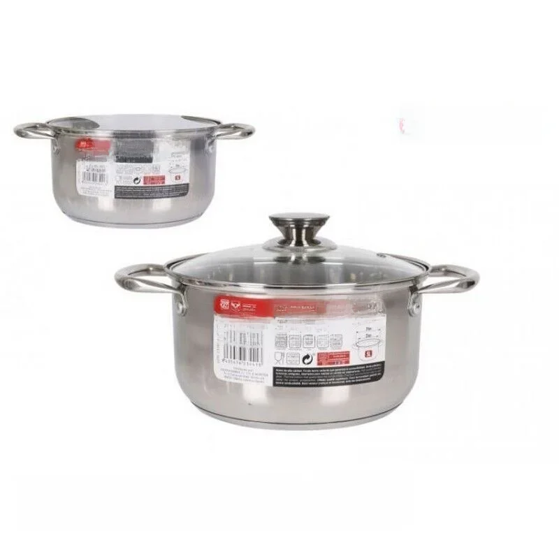 Quttin novo neron cazuela acero com tapa apto para fazer o tipo de cocina
