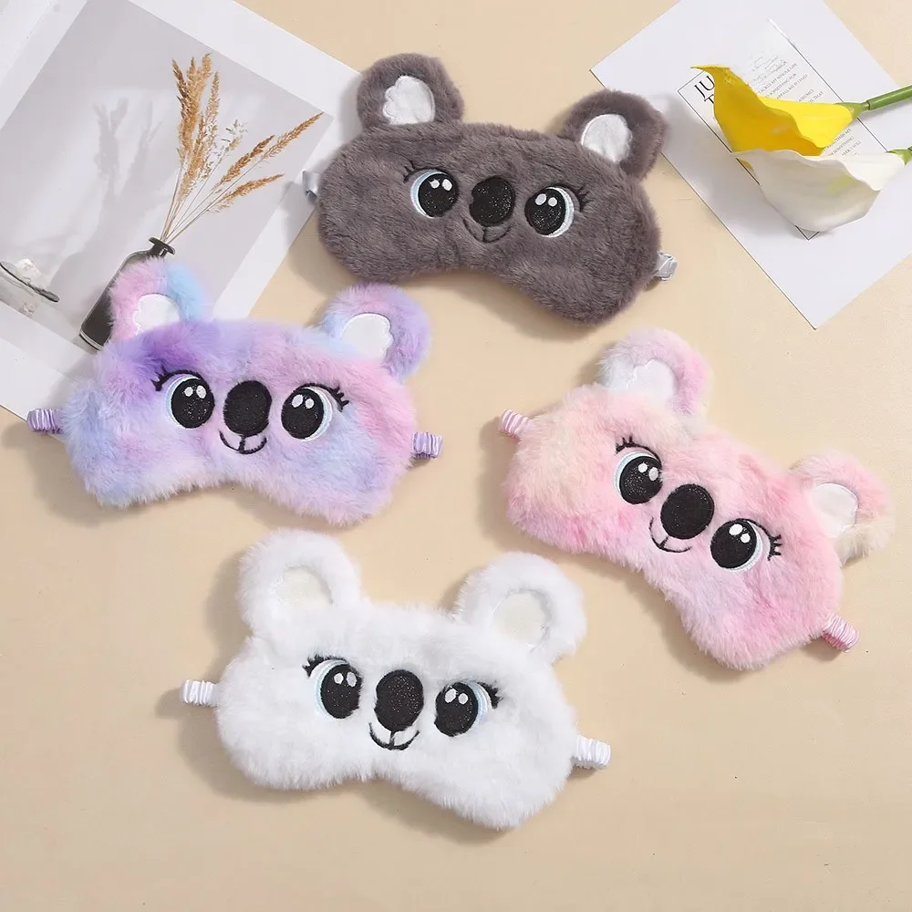 Pluszowa maska na oczy Anime Śpiąca Śliczna Koala Maska do spania dla dzieci Kreskówka 3D Osłona oczu Opaska na oczy Podróżna opaska na oczy Odcień Odpoczynek na oko — zdjęcie 2