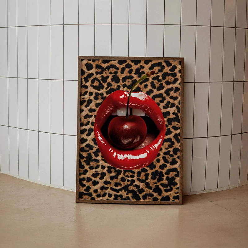 Retro Leopard Cheetah Canvas Prints Poster Funky Chic Art Prints Bedroom Apartment Wall Art Home Decor Art Poster