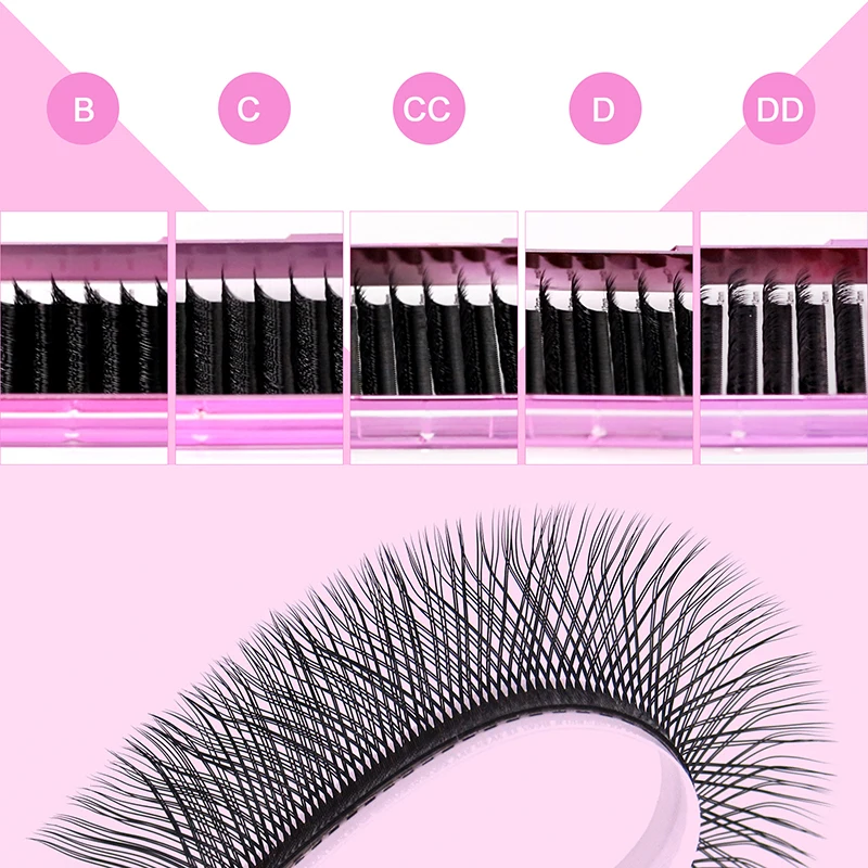 Quewel YY Shaped 2D Lashes Extension 0.05/0.07 Faux Mink B/C/D/CC/DD 8-15mm Natural Soft Eyelash Premade Volume Fan Y Lashes