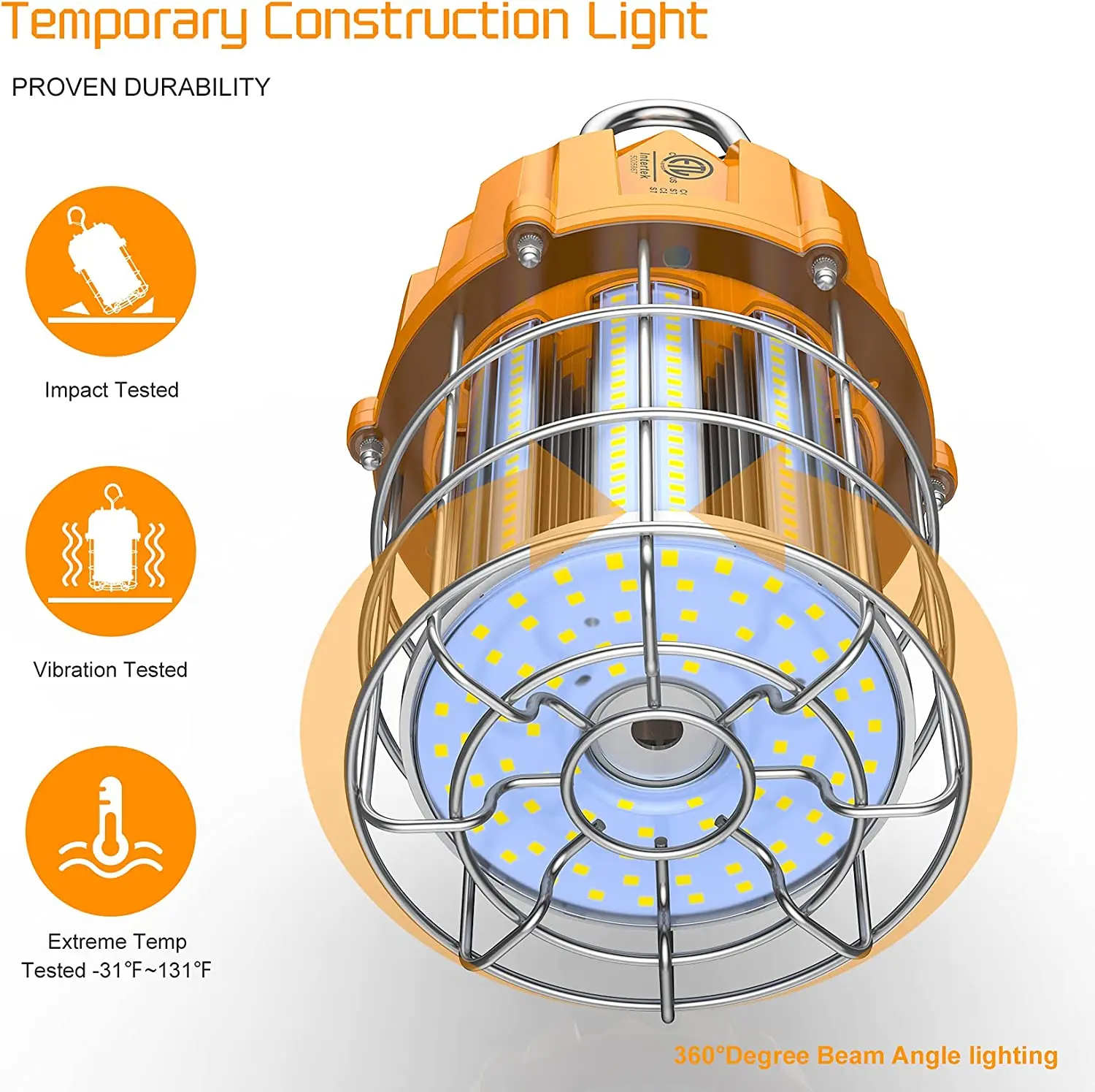 Luz de trabalho LED para construção ao ar livre, iluminação do trabalho, 150W, 5 anos de garantia, AC100-277V