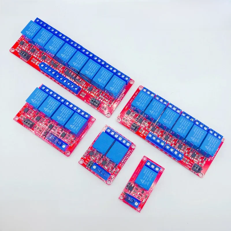 High-/Low-Level-Trigger-Relaismodul, 1/2/4/6/8-Kanal, 5 V, 12 V, 24 V, intelligentes Heimsteuermodul, mit Optokoppler-Isolationsausgang