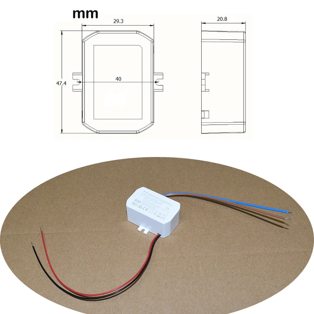 6W 7W 8W Active PFC Phase-cut Dimming Driver LED Mini TRIAC Dimmable Trianformer 500mA 600mA 700mA 6V-12V Leading Trailing Edge