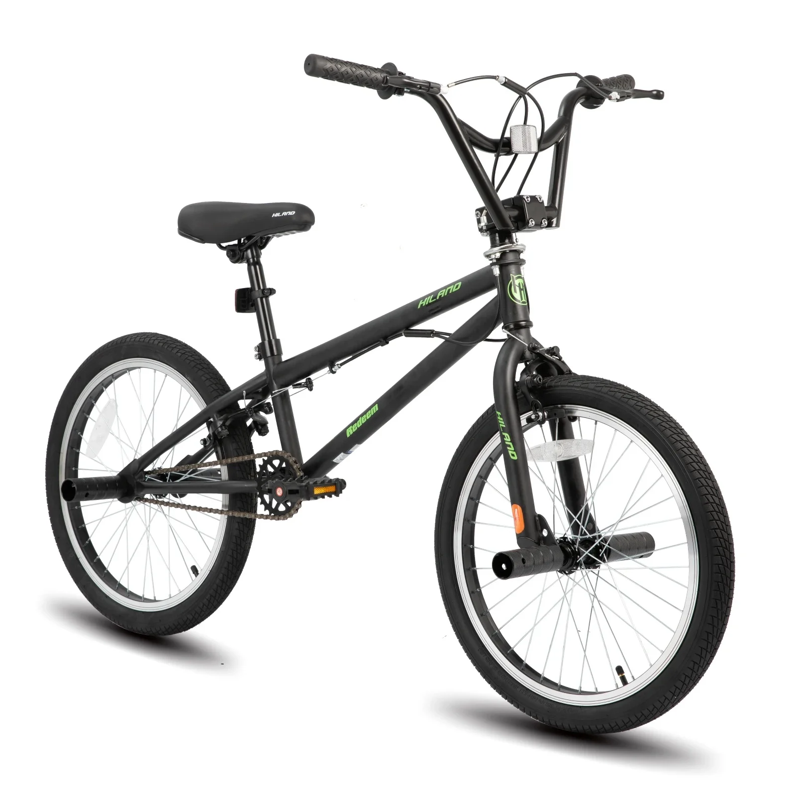 Hiland 20 inch Freestyle BMX-fiets voor kinderen, beginnersniveau tot geavanceerde rijders met 360 graden gyro en 4 haringen, kinderfiets voor jongens, meisjes - afbeelding 2