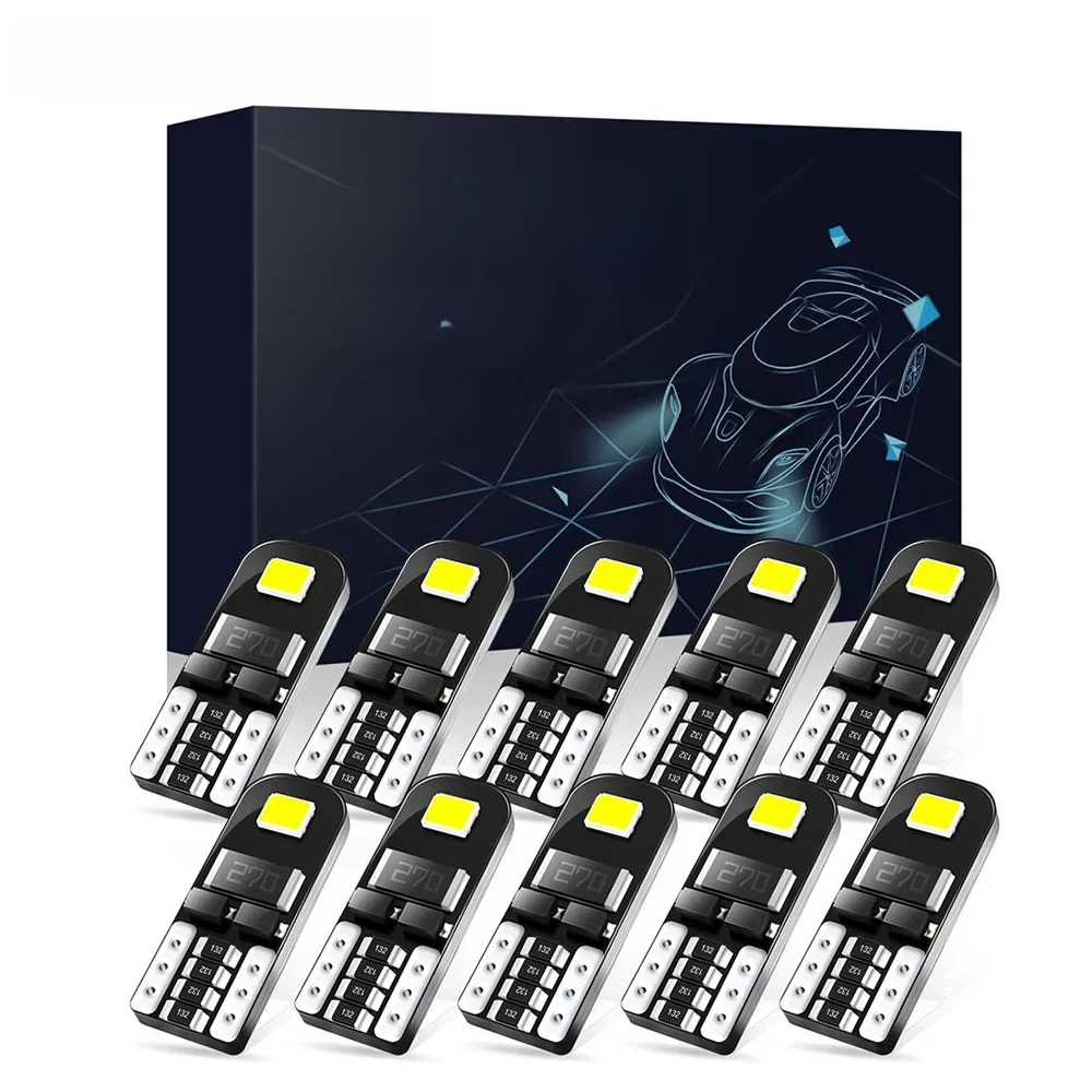 AUXITO 10Pcs T10 W5W Led Bulb Auto Interior Lights 12V 6000k Led Trunk Dome Lamp For Audi A6 C5 A1 A3 A4 B9 B8 B6 A6 C5 — zdjęcie 2