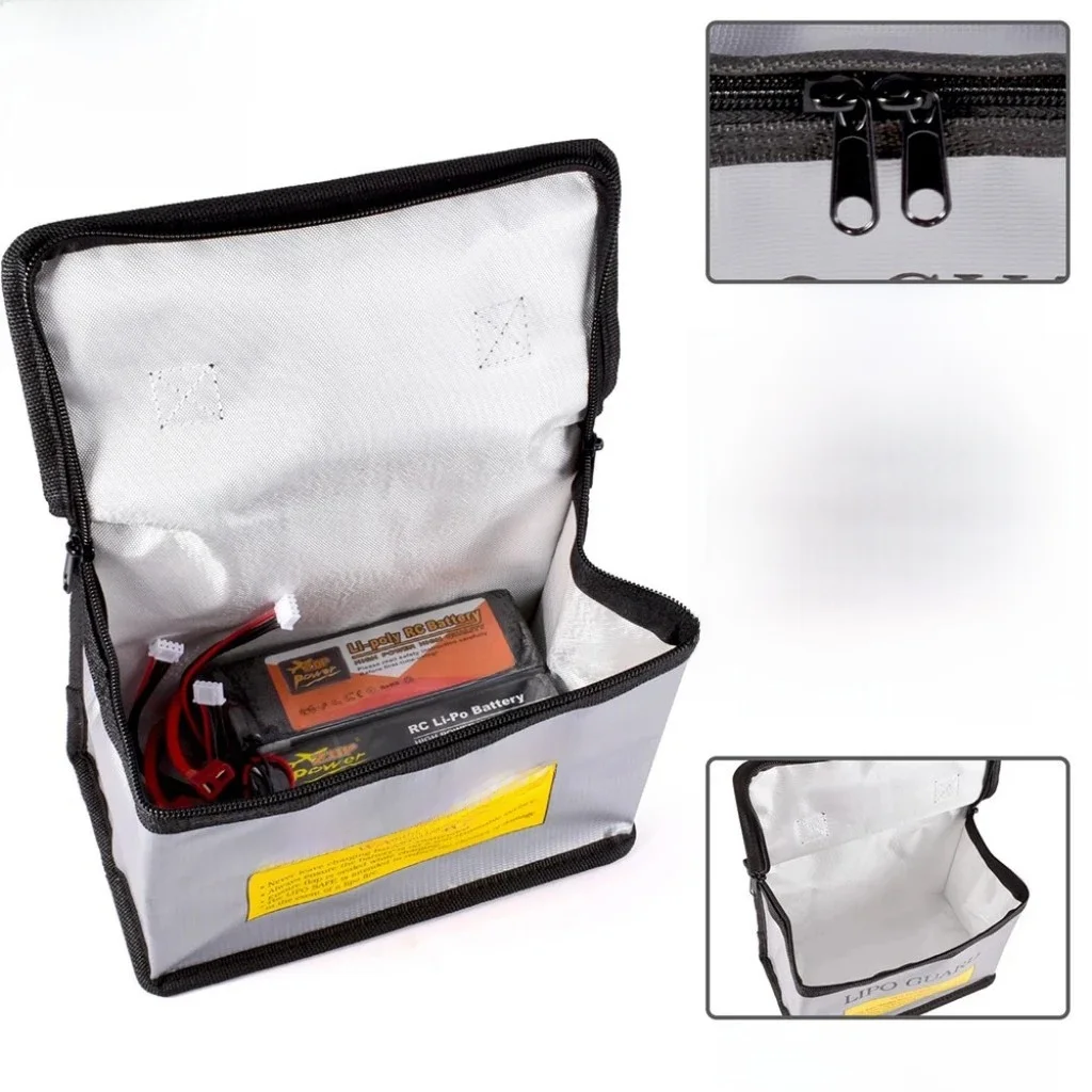 Lipo garde sac de sécurité ignifuge antidéflagrant Portable Lipo sac de sécurité 215*115*155mm pour RC FPV course Drone voiture batterie coffre-fort