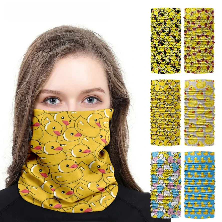 AliExpress LODIELINKTR 3D Yellow Duck Bandana Women Seamless Balaclava Buffs Cartoon Neck Scarf Windproof Sun Protection Cycling Fishing Face Mask