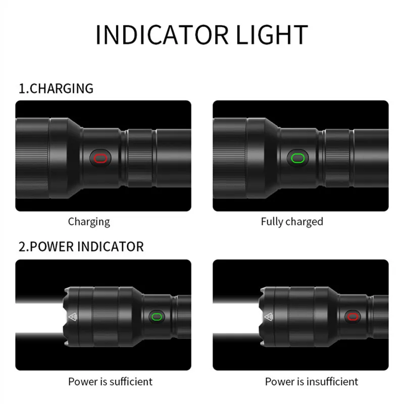 5000 metrów długi rzut biały 30W LED Wick Tactical latarka superjasność type-c akumulator wyszukiwanie reflektory lampa