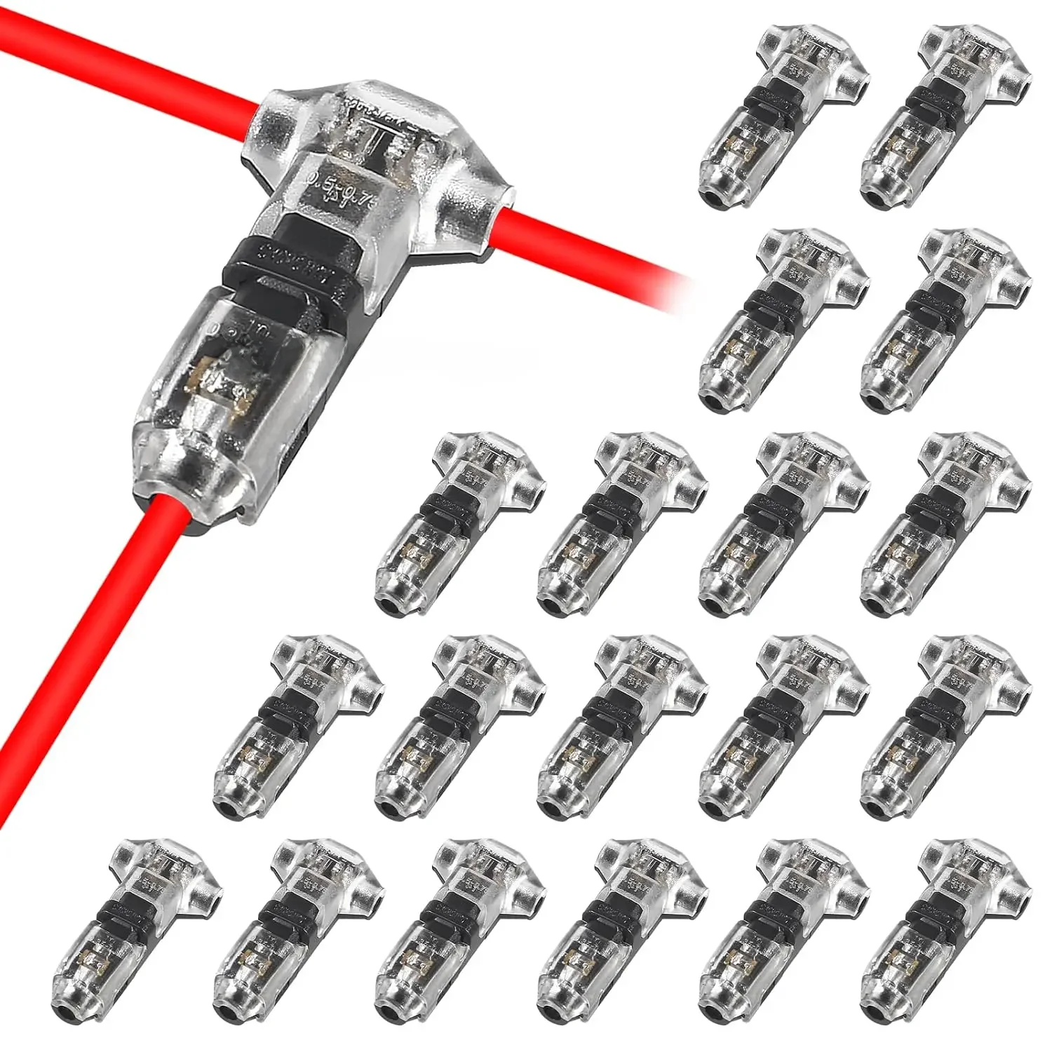 10 sztuk złącze przewodu niskiego napięcia typu T 1 pin, szybkie złącze bezlutowe, złącza przewodu T Tap, bez ściągania izolacji — zdjęcie 2