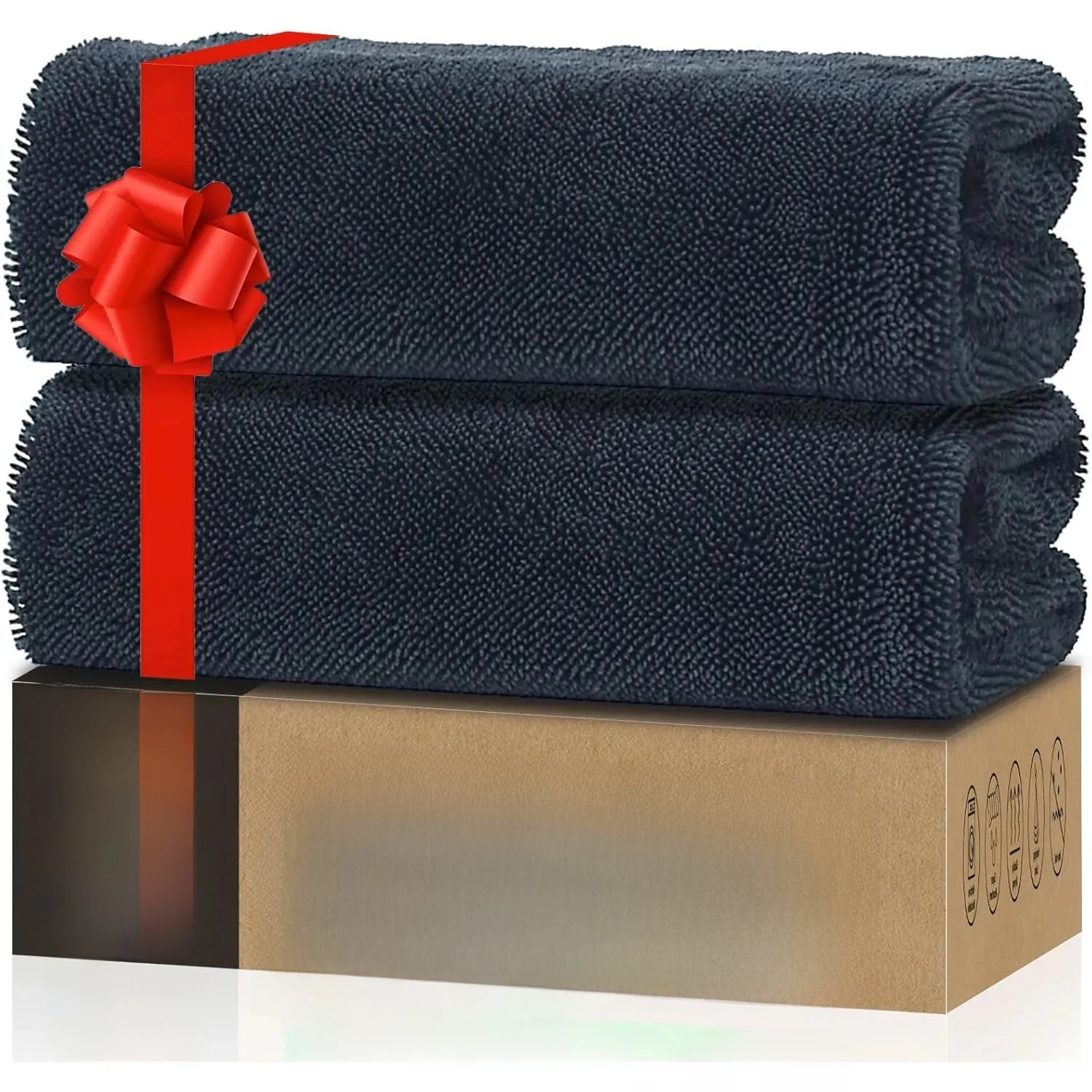 Ręcznik do mycia samochodu 1200GSM Dwustronny ręcznik do czyszczenia samochodu Skręcony warkocz Superchłonna szmatka do mycia samochodu Akcesoria do mycia w domu — zdjęcie 2