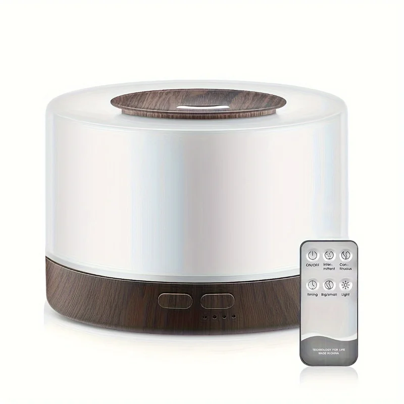 

Ultrasonic Aromatherapy Air Humidifier With 7 Color LED Light 16.91oz Cool Mist Aroma Essential Oil Diffuser With 6 Oils
