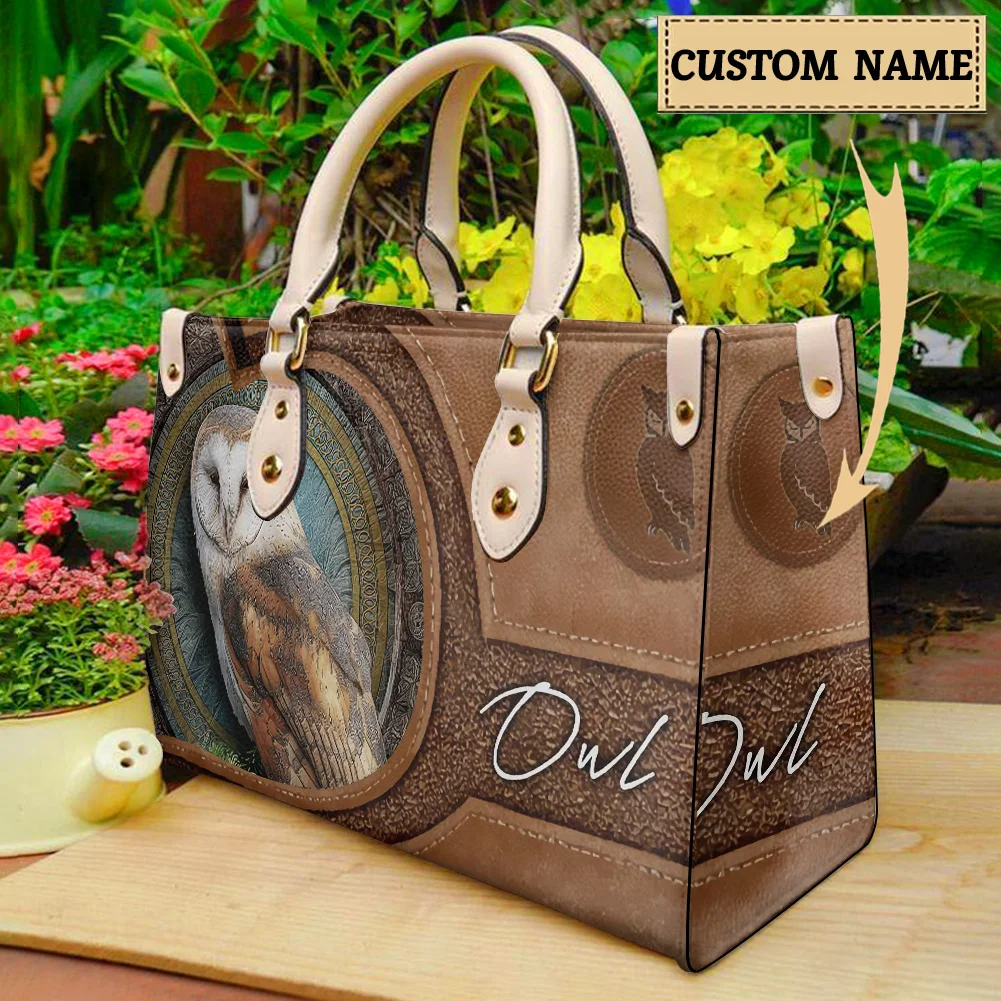 Personalized Owl Luxury Women Handbags PU Leather Totes Bags Female Shoulder Bag Girls Top-Handle Ladies Multi Bolsas Femininas