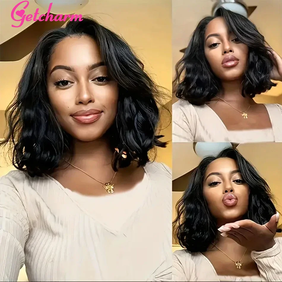 Short Bob Wig Body Wave Lace Front Human Hair Wigs For Women 13x4 HD Transparent Lace Frontal Wig Glueless Wig