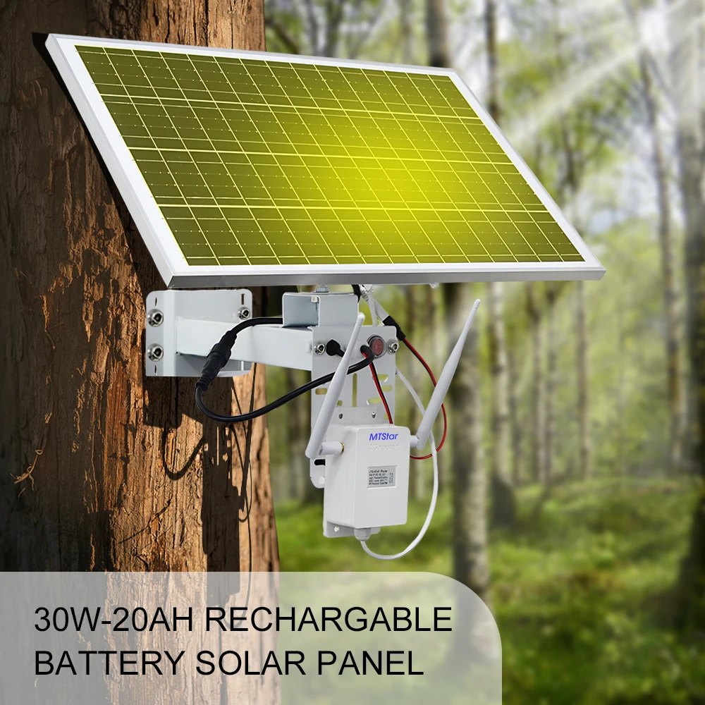 MTStar 30W/20AH All Netcom LTE router solar powered camera monitoring outdoor waterproof 4G wireless solar router