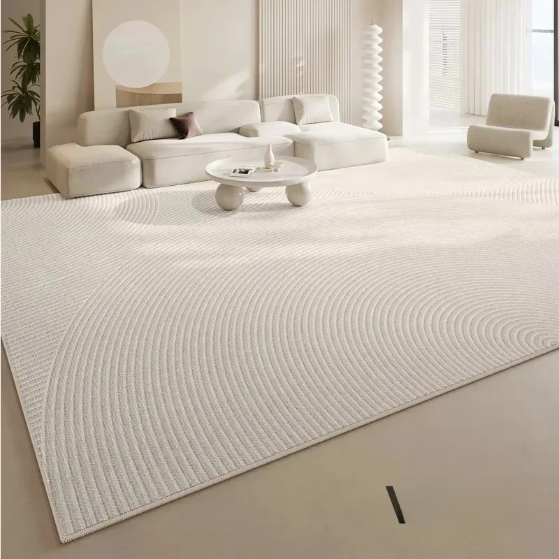 VIKAMA Tapijt Woonkamer Licht Luxe Deluxe Crème Wabi-Sabi Thuis Slaapkamer Bed Absorberende Vuilafstotende Mat Woondecoratie - afbeelding 2