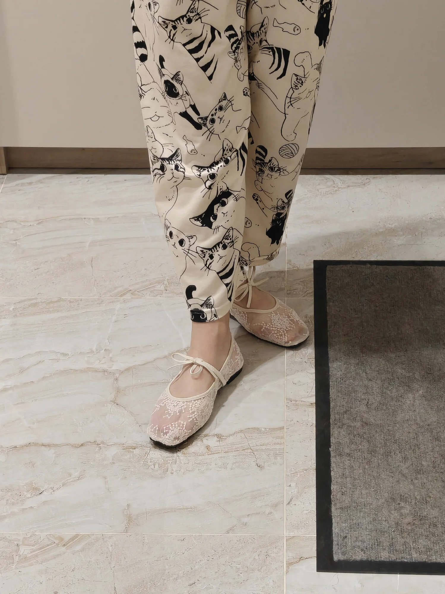 Lace Ballerina Flat - Pink