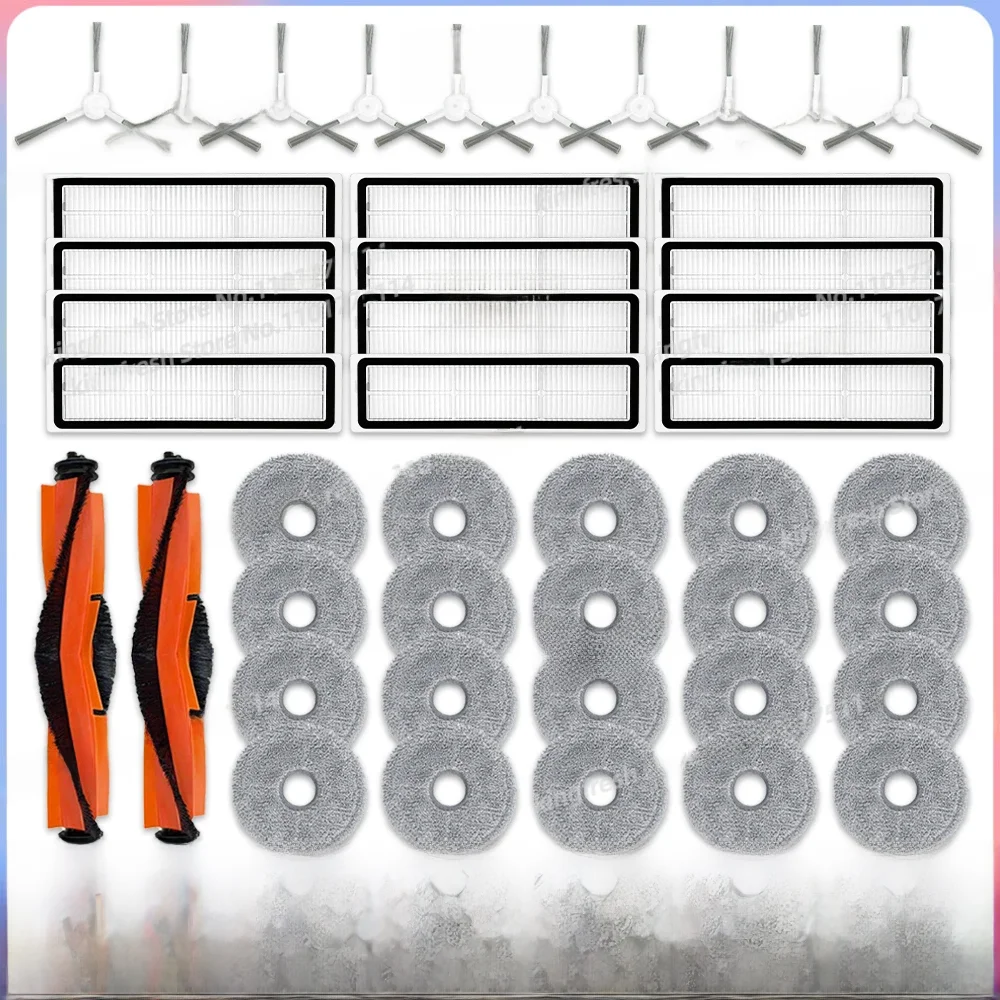 Compatible Pour Xiaomi Robot Vacuum S20+ / S10 Plus / B108GL / B105 / B108CN B113CN Pièces Rouleau Principal Brosse Latérale Filtre Hepa Chiffon pour Mop Accessoires