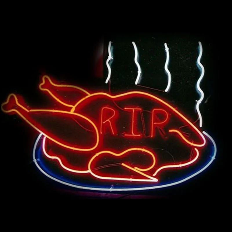 

Neon Sign Chicken Food Beer Bar Club Restaurant Display Neon Light Sign Glass Hang Light Restaurant Dinner Coffee Window Decor