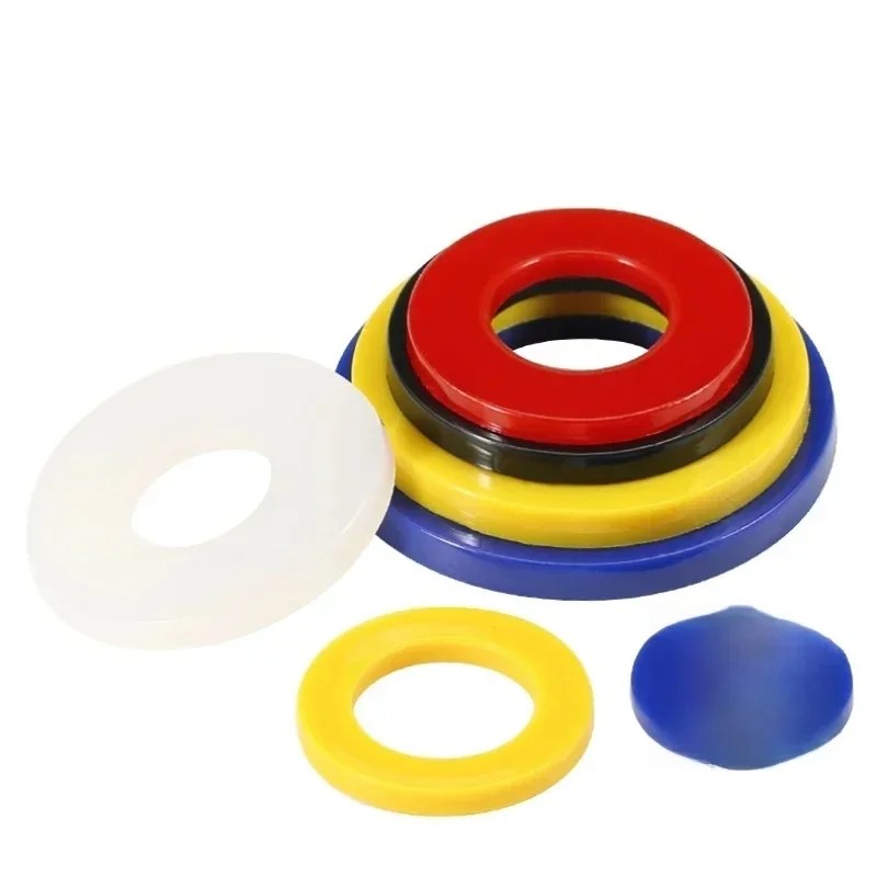 Rondelle en Nylon colorée joint plat rondelles dures d'étanchéité en plastique rouge bleu jaune noir blanc M2 M2.5 M3 M4 M5 M6 M8 M10 ~ M20