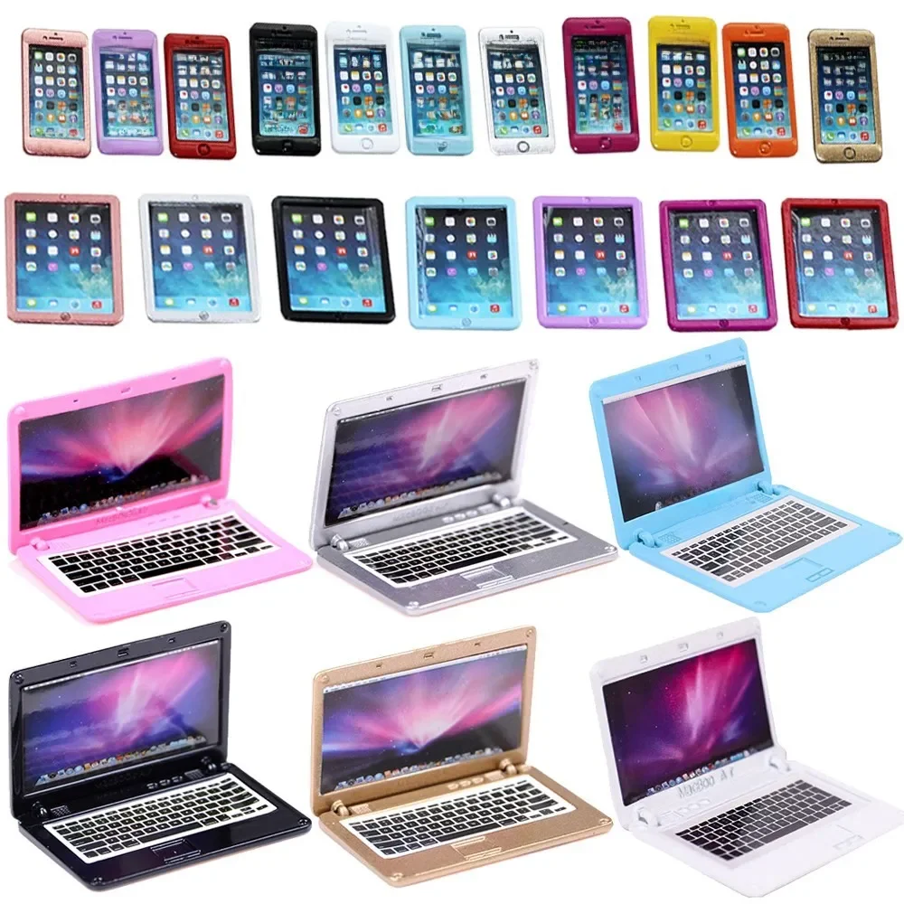 Mini jouet de simulation maison de courses 1:12, ordinateur portable, téléphone, tablette, accessoires ISub Fit Barbies,BJD,Blythe Butter, cadeau pour enfants, jouet de bricolage pour fille