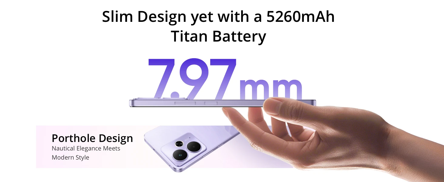 realme 14T 5G 8GB+256GB Smartphone, Dimensity 6300 processor, 6.67" and 120Hz AMOLED eSports display, 5260mAh battery, IP69 water resistance, (without adapter)