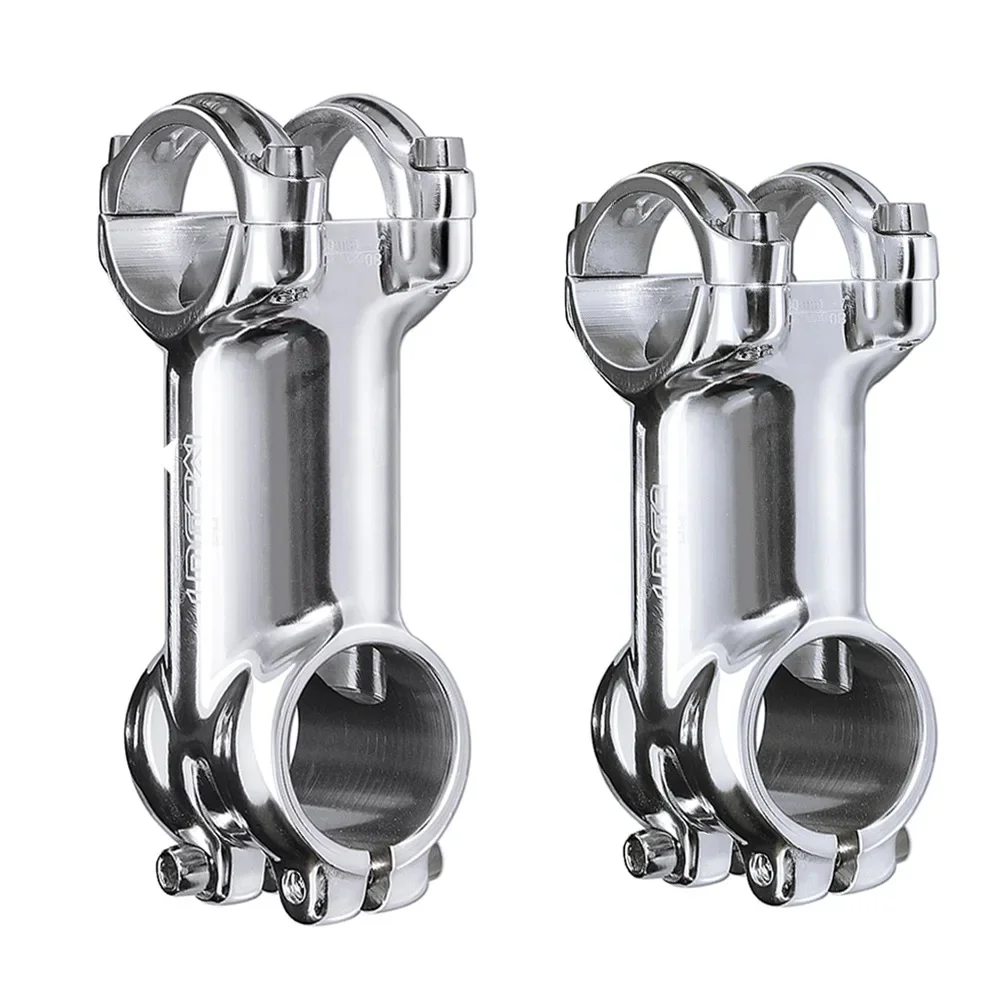 AliExpress Mountain Bike Stem Riding Accessories Travel Aluminum Alloy Silver Polished Stem 31.8*60/80mm Riser 28.6mm Equipment