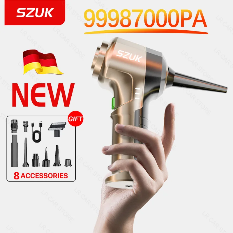 SZUK 9998700PA Car Vacuum Cleaner High Pressure Portable Handheld Powerful Mini Cordless Car Appliance Cleaning Vacuum Cleaner