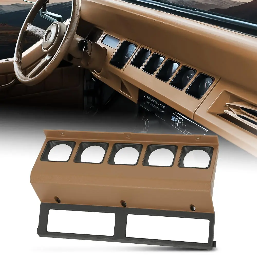 

Crossdesign Car Center Gauge Radio Dash Bezel Trim Yellow Fit for 1987-1995 Jeep Wrangler Yj New 8955007310, 55007310 Plastic