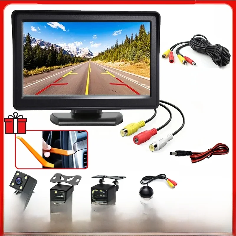 4.3Inch Achteruitkijkcamera Monitor Scherm Achteruitrijcamera Voor Parkeersysteem Camera Voor Voertuig Dashcam Back-Upcamera - afbeelding 2