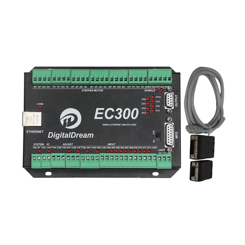 

EC300 Mach3 CNC Motion Controller 6 Axis Control Card With Ethernet Communication For Router And Milling Machines