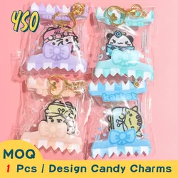 YSO CNC Diamond Cut Custom Acrylic Keychain Candy Hot Sale High Quality Cartoon Series  Candy Charms