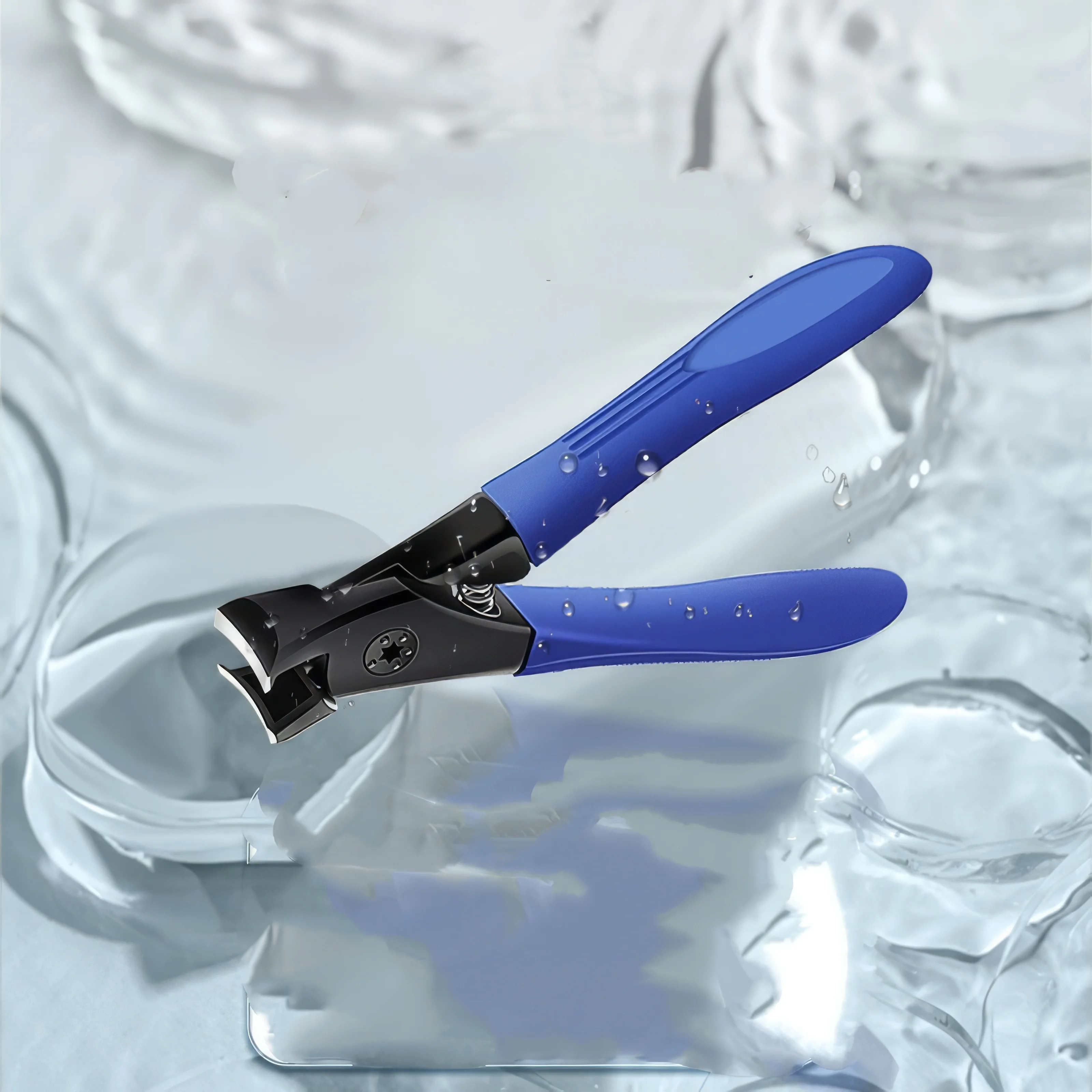 1 pieza de cortaúñas azul, hoja afilada ultrafina, tratamiento anticorrosión, adecuado para herramientas de uñas y la vida diaria