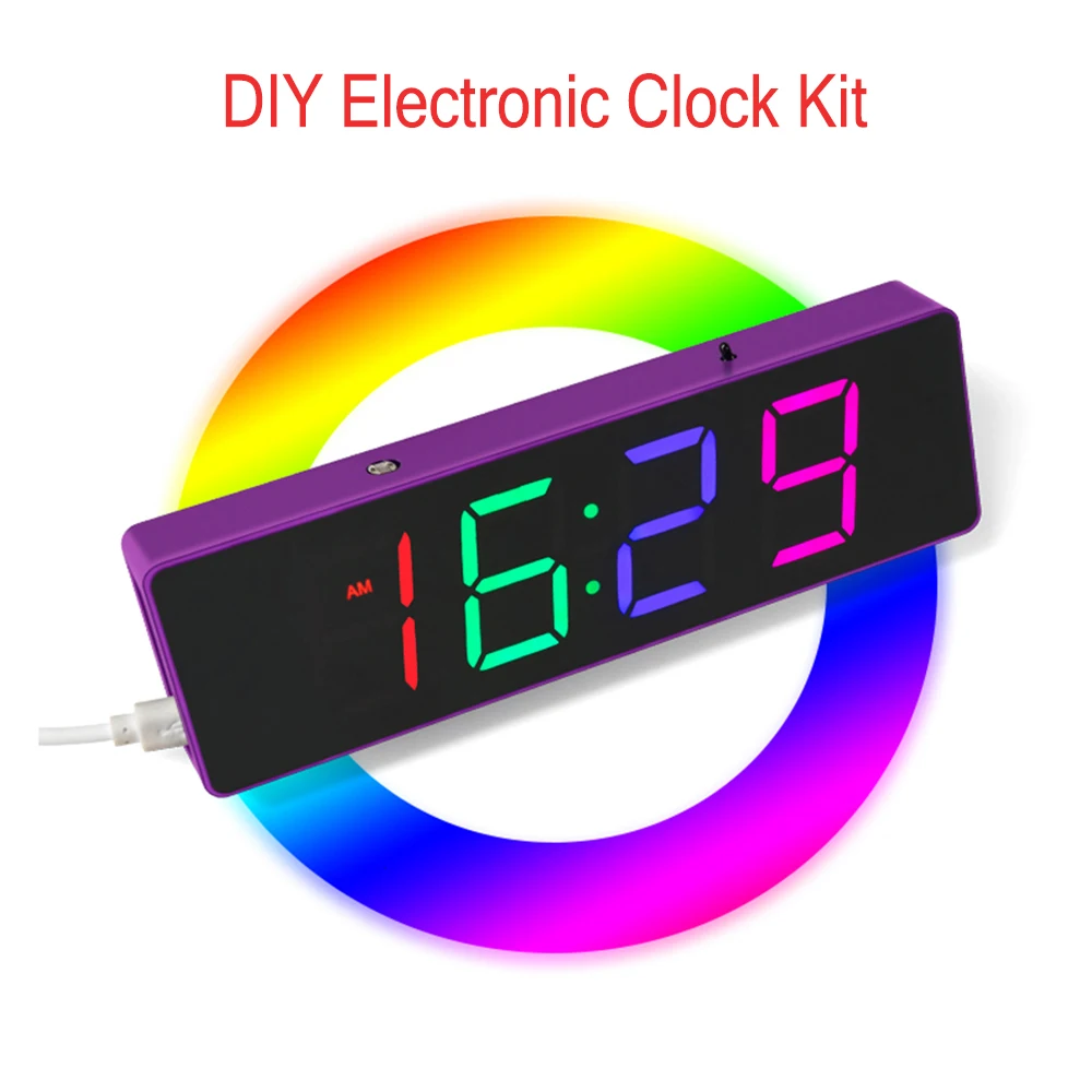 kit-de-relogio-eletronico-diy-com-led-microcontrolador-exercicio-de-soldagem-treinamento-pratico-producao-de-relogio-rgb-colorido-pecas-avulsas